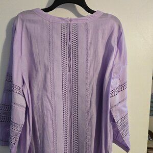 Lavender lattice blouse size XL